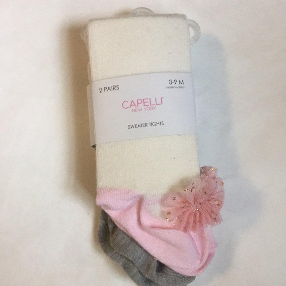 2 pair of sweater tights for girls 0-months